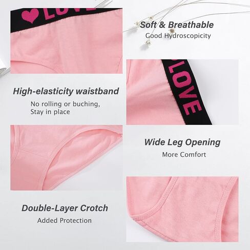 Plus Size Women's Cotton Underwear 12 Pack,Soft Breathable Everyday Hipster Briefs,6 Colors,Size XS-4XL in Saudi Arabia