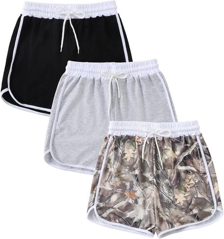 3 Pack Girls Shorts Clothes Size 9-16 Years Athletic Shorts Teen Girls Trendy Casual Summer Outfits in Kuwait