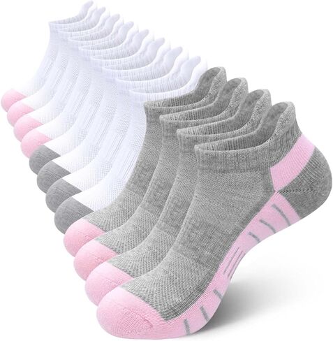 Rehelu Womens Ankle Socks Athletic Cushioned Running Low Cut Socks with Tab 6 Pairs in Saudi Arabia