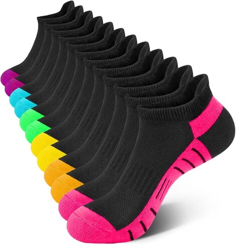 Rehelu Womens Ankle Socks Athletic Cushioned Running Low Cut Socks with Tab 6 Pairs in Saudi Arabia