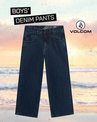 Volcom Boys Jeans - Regular Fit Pull On Denim Jeans for Boys - 5-Pocket Style Fashion Kids Pants for School & Casual Wear in Kuwait