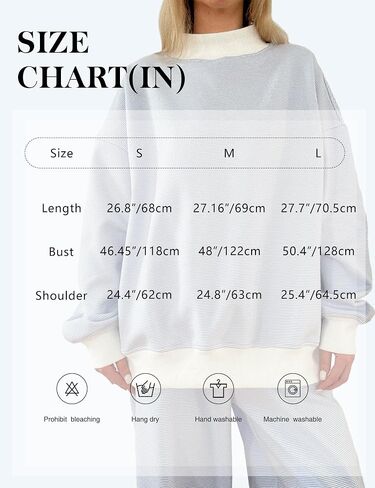 Women Oversized Mockneck Sweatshirt Striped Mock Neck Long Sleeve Pullover Shirt Fall Winter Lounge Tops in Saudi Arabia