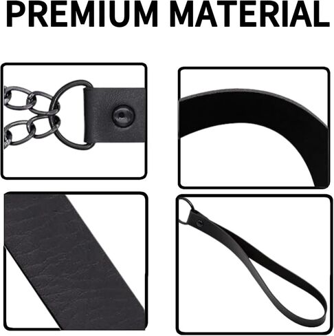 Gothic Leather Choker Collar with Leash Set for Women, Black Faux Leather Heart Pendant Punk Goth Accessories for Halloween Cosplay Rave Party in Saudi Arabia