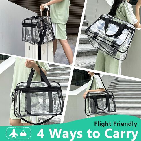 Large Clear Tote Bag for Duffle Travel Gym Travel Beach, Big Transparent See Through Bag for Women Men in Saudi Arabia