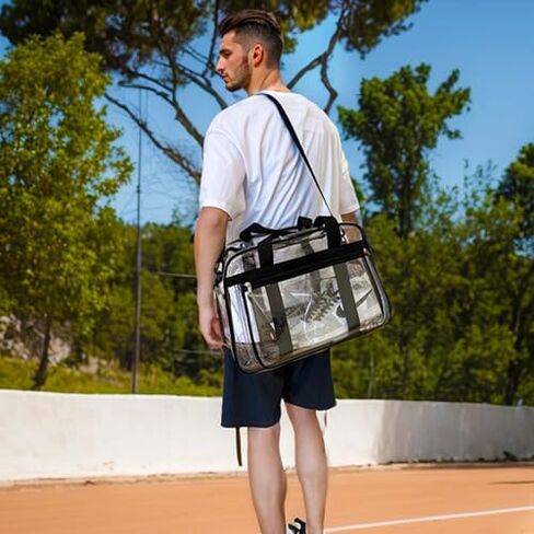 Large Clear Tote Bag for Duffle Travel Gym Travel Beach, Big Transparent See Through Bag for Women Men in Saudi Arabia