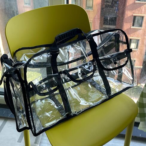 Large Clear Duffle Travel Gym Bag, Clear Tote Makeup Bag for Weekender, Travel, Overnight, Carry on Airplanes in Saudi Arabia