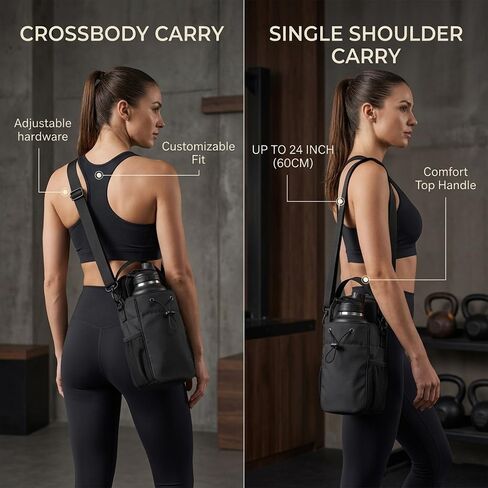 Magnetic Gym Bag And Gym Pouch Anti-Slip Waterproof Gym Bag With Multifunctional Water Bottle Bag For Gym Fitness Camping Hiking Outdoor Sports Unisex(10.62 × 5.90 × 4.33") in Saudi Arabia