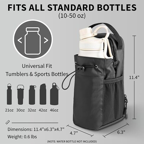 Magnetic Gym Bag And Gym Pouch Anti-Slip Waterproof Gym Bag With Multifunctional Water Bottle Bag For Gym Fitness Camping Hiking Outdoor Sports Unisex(10.62 × 5.90 × 4.33") in Saudi Arabia
