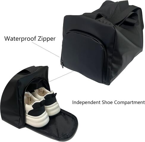 Dry-Wet Separation, Large Capacity, Waterproof, for Men & Women, swimming, and dancing Black Gym Duffle Bag with Separate Shoe Compartment, Adjustable Shoulder Strap, Travel Sports Bag in Saudi Arabia
