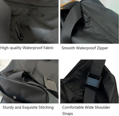 Dry-Wet Separation, Large Capacity, Waterproof, for Men & Women, swimming, and dancing Black Gym Duffle Bag with Separate Shoe Compartment, Adjustable Shoulder Strap, Travel Sports Bag in Saudi Arabia