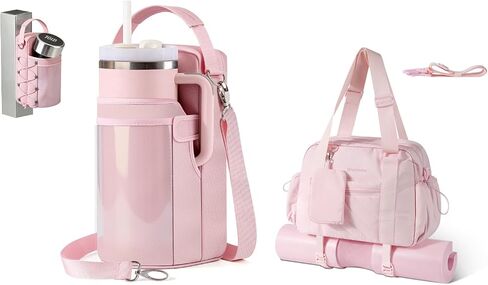 Magnetic Gym Bag for Women w/Touchscreen Pocket Fits 40oz Tumbler in Saudi Arabia