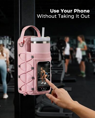Magnetic Gym Bag for Women w/Touchscreen Pocket Fits 40oz Tumbler in Saudi Arabia