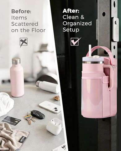 Magnetic Gym Bag for Women w/Touchscreen Pocket Fits 40oz Tumbler in Saudi Arabia