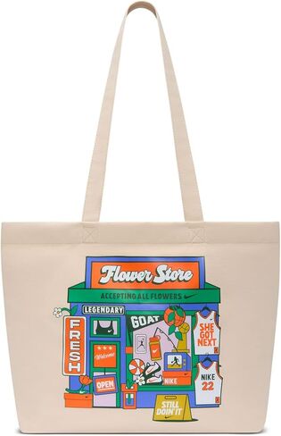 Nike Unisex Adult Classics Heritage Flower Store Tote Bag | Mens and Womens in Kuwait