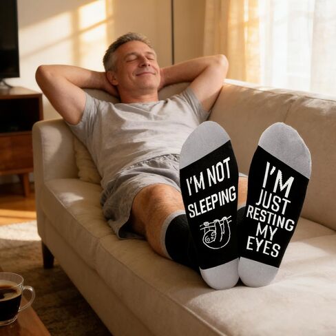 Funny Gifts for Men Women, Fathers Mothers Day Humor Novelty Crew Sock Birthday Present for Couple Friend in Saudi Arabia