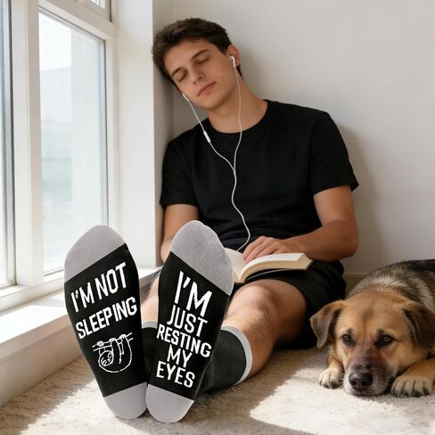 Funny Gifts for Men Women, Fathers Mothers Day Humor Novelty Crew Sock Birthday Present for Couple Friend in Saudi Arabia