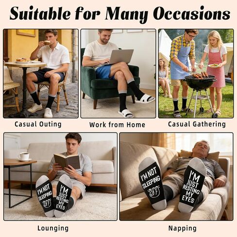 Funny Gifts for Men Women, Fathers Mothers Day Humor Novelty Crew Sock Birthday Present for Couple Friend in Saudi Arabia