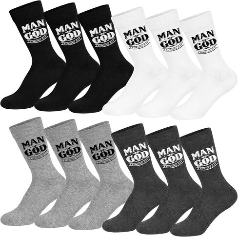 Glitopper Christian Gifts for Father's Day Man of God Socks for Men Religious Jesus Stockings for Dad Grandpa in Kuwait