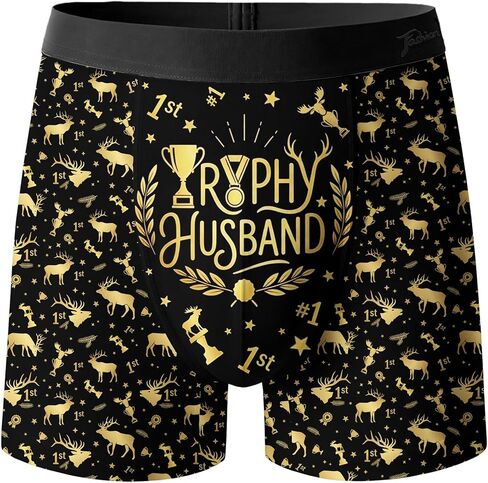 Men's Funny Printed Boxer Shorts,Breathable Moisture-Wicking Anti-Odor Mens Underwear,Stretch Loose Fit Men Boxers in Saudi Arabia