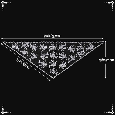 Lystaii مثلث الدانتيل Mantilla الحجاب الكاثوليكية كاتدرائية غطاء الرأس وشاح اللاتينية قداس الحجاب خمر لعرائس الزفاف الكنيسة in Kuwait