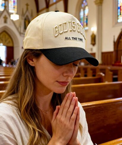 God is Good All The Time Hat for Men Women, Religious Gifts Adjustable Embroidered Christian Baseball Cap in Saudi Arabia