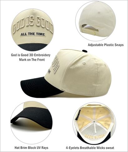 God is Good All The Time Hat for Men Women, Religious Gifts Adjustable Embroidered Christian Baseball Cap in Saudi Arabia