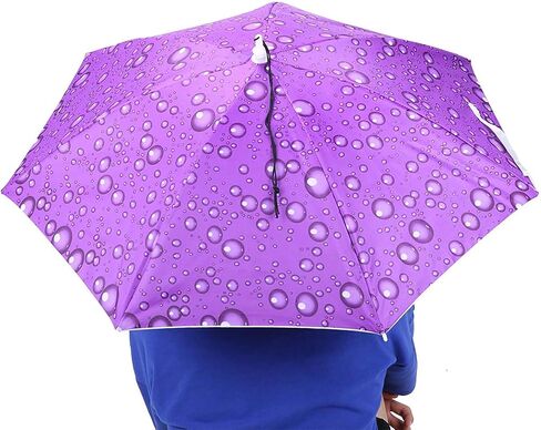 77cm HeadMounted Sun & Rain Umbrella Hat – Windproof, Foldable, Adjustable Elastic Band in Saudi Arabia