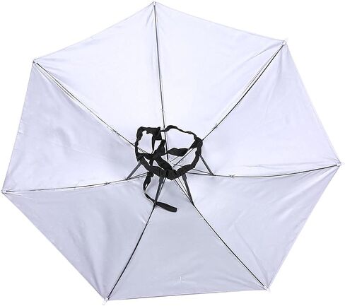 77cm HeadMounted Sun & Rain Umbrella Hat – Windproof, Foldable, Adjustable Elastic Band in Saudi Arabia