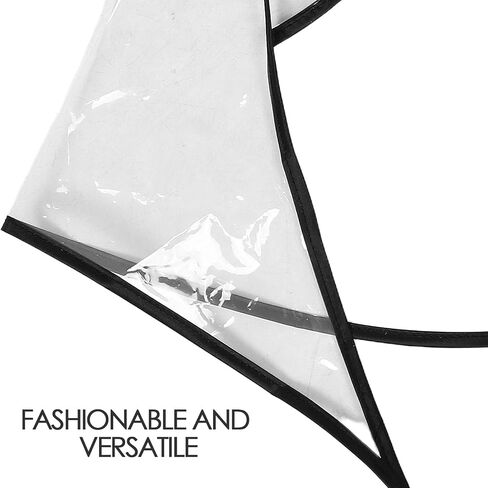 قطعتان من قبعة المطر المقاومة للماء للنساء مع قناع، قبعات بلاستيكية لحماية الشعر، ملحقات مطر مقاومة للرياح مناسبة للاستخدام في الهواء الطلق، شفافة in Kuwait