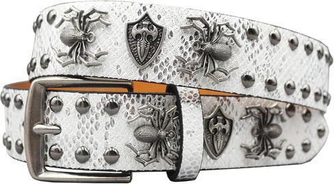 Black Studded Belt Y2k Skull Belt Y2k Studded Belts for Men Women Punk Emo Gothic Skull Spiked Belts in Saudi Arabia