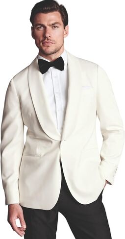 Charles Tyrwhitt Tuxedo for Men - Slim Fit Dinner Suit Jacket – Men’s Tuxedo Jacket in Midweight Wool with Shawl Lapel in Saudi Arabia