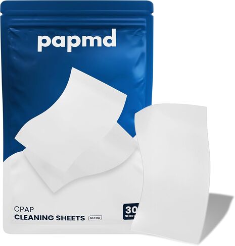 CPAP Cleaning Sheets Pro - for Light to Moderate Buildup on Mask, Tubing & Water Chamber | Dissolvable CPAP Cleaning Supplies, Unscented, Soak & Rinse, No Scrubbing, No Residue, 30 PCS in Kuwait