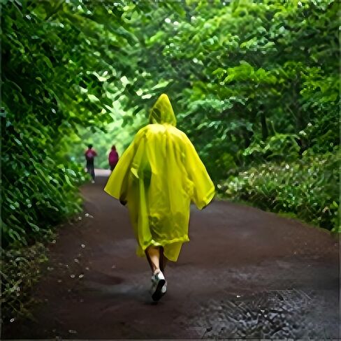 Random color Portable Disposable Rain Poncho in Ball,Compact Emergency Raincoat with Hood for Travel and Outdoor Activities Raincoats in Kuwait