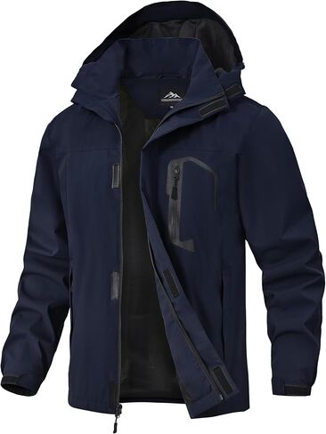 Zoofly Mens Hiking Jacket Waterproof with Hood Lightweight Windbreaker for Outdoor Travel in Saudi Arabia