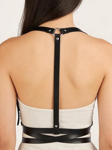 Women's Punk Harness Waist Belt, Gothic Adjustable Chest PU Leather Belt for Edgy Streetwear, Music Festival & Cosplay in Saudi Arabia