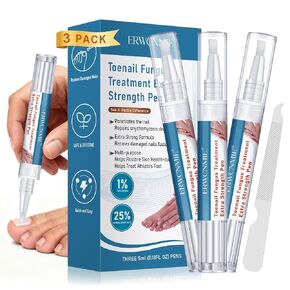 علاج فطريات أظافر القدم بقوة إضافية، قلم أظافر فطريات، 25% حمض غير ديسيلينيك، علاج أظافر القدم الغارزة، إصلاح أصابع القدم الصفراء السميكة الهشة وعلاج فطريات القدم بقوة إضافية - 3 قطع in Kuwait