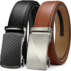 CHAOREN Mens Belt Leather Ratchet Belt 2 Pack - Customizable Fit, Effortless Style (35mm) in Kuwait