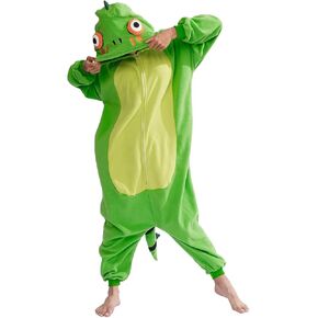 ABPTBAZ Loose - fitting Adult Raccoon Lizard Crow Onesie Pajamas Halloween Christmas Cosplay Costume Women Men in Saudi Arabia