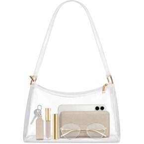 BS-VOG Clear Purses for Women, Clear Shoulder Bag for Stadium Events, Small Stadium Hobo Handbag for Concert Outfits | Clear Purse in Kuwait