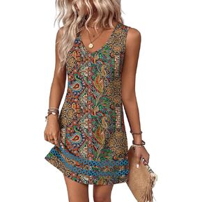 Summer Dresses for Women 2026 V Neck Sleeveless Lace Boho Dress Elegant Classy Spring Beach Vacation Outfits in Kuwait