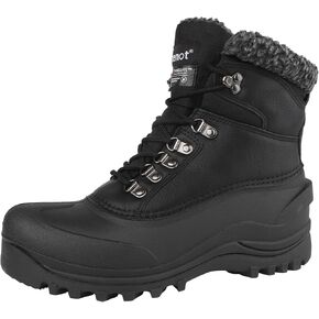 riemot Women's Men's Winter Ankle Boots Waterproof Outdoor Snow Boot Warm Fur Lined Comfortable Non-slip Lace-up Booties for Walking Hiking Trekking Camping Skiing US5-14 in Saudi Arabia