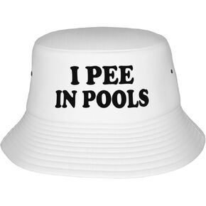 I Pee in Pools Funny Bucket Hat for Women Men Fisherman Hat Packable Sun Cap Travel Outdoor Beach Caps in Saudi Arabia