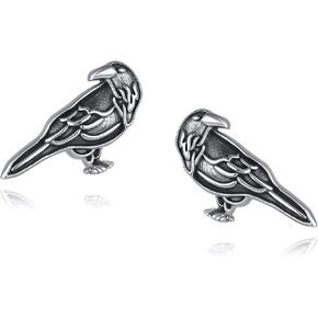 Raven Stud Earrings Crow Bird Earrings Raven Stud Jewelry Gifts For Women Female Men Male Halloween in Saudi Arabia