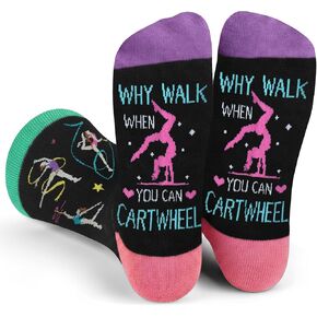 GOLIN Novelty Personalized Crew Socks for 7-10 Year Old Girls, Inspirational Socks Motivational Present for Young Girls in Kuwait