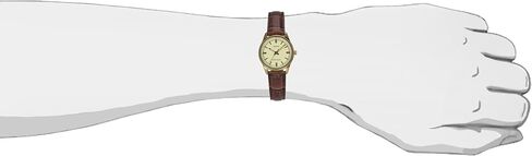 Casio Women's LTP-V005GL-9A Brown Genuine Leather Band Analog Watch in Saudi Arabia
