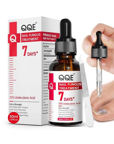 Toenail Fungus Treatment Extra Strength - 25% Undecylenic Acid, Gentle Plant-Based Formula for Damaged & Discolored Nails, Effective Treatment Under & Around Nails, Suitable, 1.01Fl. oz in Kuwait