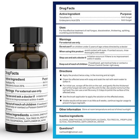 Toenail Fungus Treatment Extra Strength – Maximum OTC with 25% Undecylenic Acid – for Thick, Nail Strengthener and Growth, for Broken, Discolored Nail & Ingrown Toenail, 30ml in Saudi Arabia