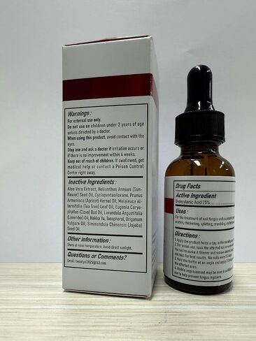 Toenail Fungus Treatment Extra Strength - 25% Undecylenic Acid, Gentle Plant-Based Formula for Damaged & Discolored Nails, Effective Treatment Under & Around Nails, Suitable, 1.01Fl. oz in Kuwait