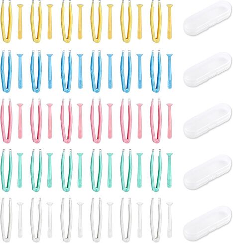 30 Pack Soft Contact Lens Remover Tool, Portable Eye Contacts Applicator Set with Tweezers and Inserter in Saudi Arabia