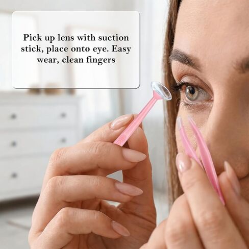 30 Pack Soft Contact Lens Remover Tool, Portable Eye Contacts Applicator Set with Tweezers and Inserter in Saudi Arabia
